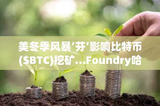 美冬季风暴‘芬’影响比特币($BTC)挖矿…Foundry哈希率骤降60%