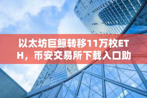 以太坊巨鲸转移11万枚ETH，币安交易所下载入口助你把握价格波动机遇