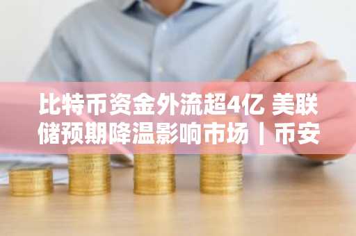 比特币资金外流超4亿 美联储预期降温影响市场|币安APP下载入口最新地址