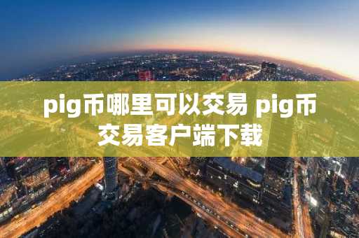 pig币哪里可以交易 pig币交易客户端下载