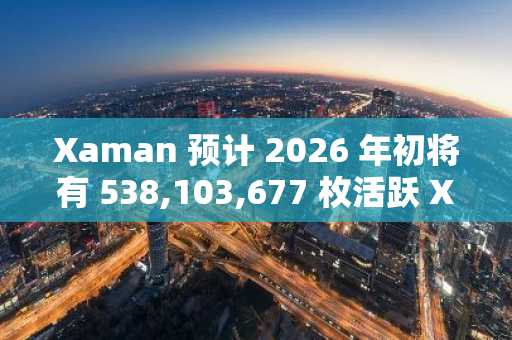 Xaman 预计 2026 年初将有 538,103,677 枚活跃 XRP 代币。
