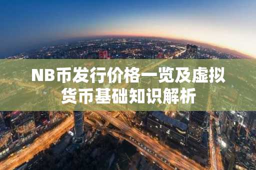 NB币发行价格一览及虚拟货币基础知识解析