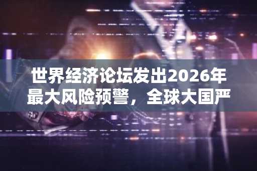 世界经济论坛发出2026年最大风险预警，全球大国严阵以待应对经济战。