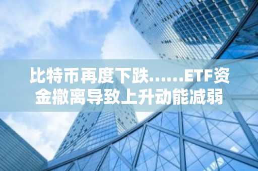 比特币再度下跌……ETF资金撤离导致上升动能减弱