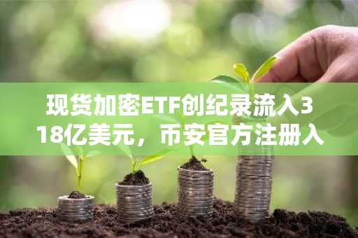 现货加密ETF创纪录流入318亿美元，币安官方注册入口助力主流参与