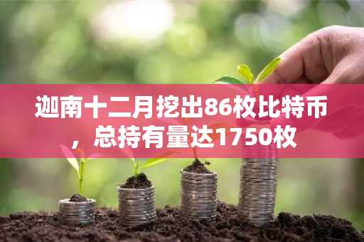 迦南十二月挖出86枚比特币，总持有量达1750枚