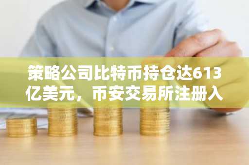 策略公司比特币持仓达613亿美元，币安交易所注册入口助力用户参与市场