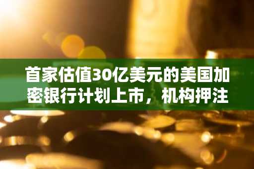 首家估值30亿美元的美国加密银行计划上市，机构押注托管与稳定币支付通道