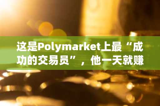 这是Polymarket上最“成功的交易员”，他一天就赚了超过600万美元。