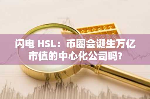 闪电 HSL：币圈会诞生万亿市值的中心化公司吗?