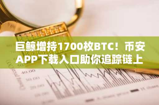 巨鲸增持1700枚BTC！币安APP下载入口助你追踪链上动态