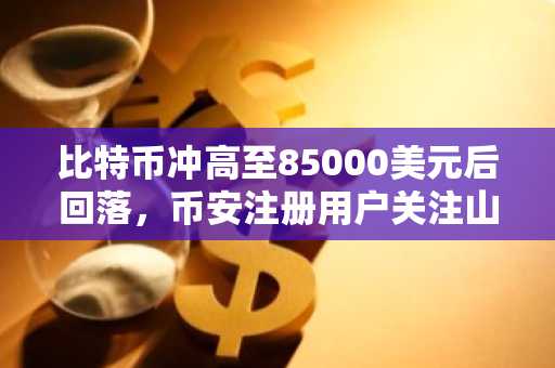 比特币冲高至85000美元后回落，币安注册用户关注山寨币暴跌