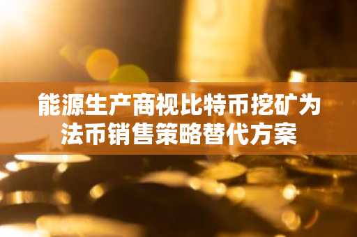 能源生产商视比特币挖矿为法币销售策略替代方案