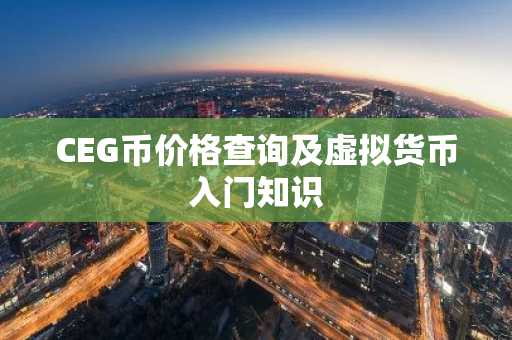CEG币价格查询及虚拟货币入门知识