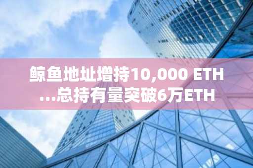 鲸鱼地址增持10,000 ETH…总持有量突破6万ETH