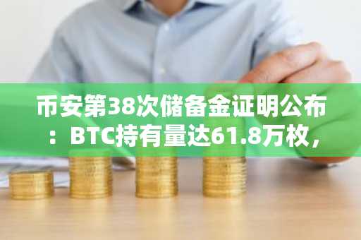 币安第38次储备金证明公布：BTC持有量达61.8万枚，下载APP查看最新地址