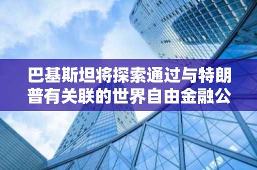 巴基斯坦将探索通过与特朗普有关联的世界自由金融公司旗下的子公司进行稳定币汇款。