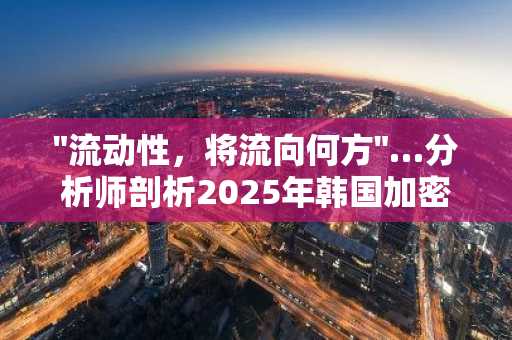 "流动性，将流向何方"…分析师剖析2025年韩国加密货币市场向"蓝筹币为核心"的结构性转变