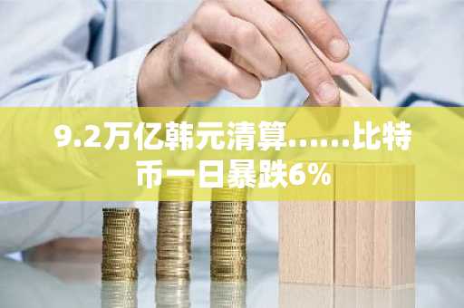 9.2万亿韩元清算……比特币一日暴跌6%