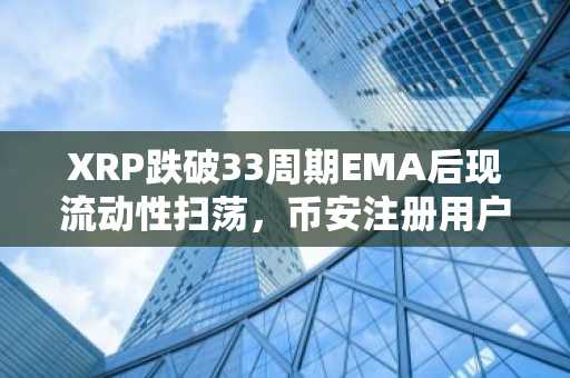 XRP跌破33周期EMA后现流动性扫荡，币安注册用户可实时追踪价格扩张信号