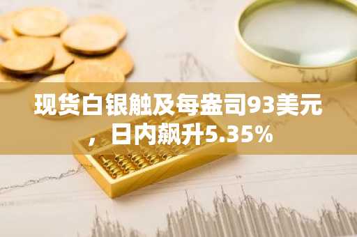 现货白银触及每盎司93美元，日内飙升5.35%