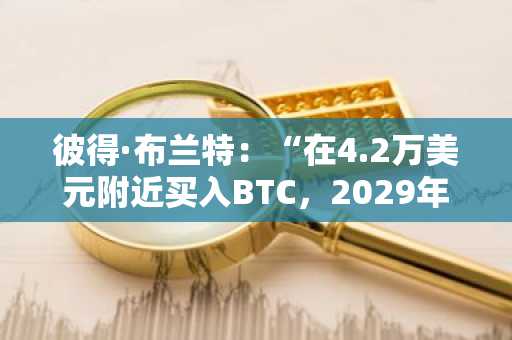 彼得·布兰特：“在4.2万美元附近买入BTC，2029年有望涨至25万美元”