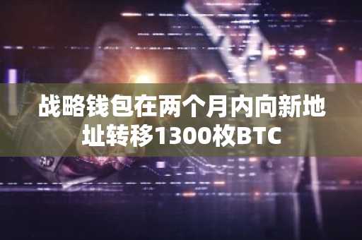 战略钱包在两个月内向新地址转移1300枚BTC