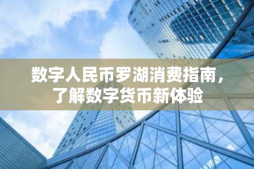 数字人民币罗湖消费指南，了解数字货币新体验