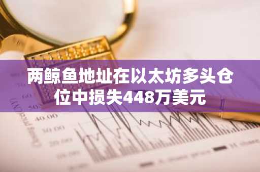 两鲸鱼地址在以太坊多头仓位中损失448万美元