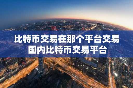 比特币交易在那个平台交易 国内比特币交易平台