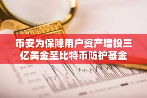 币安为保障用户资产增投三亿美金至比特币防护基金