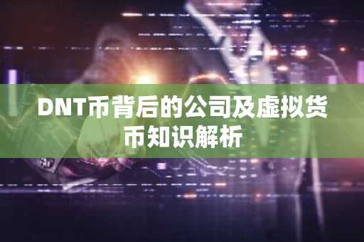 DNT币背后的公司及虚拟货币知识解析