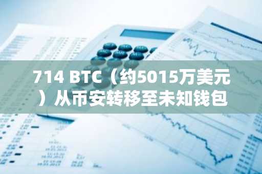 714 BTC（约5015万美元）从币安转移至未知钱包