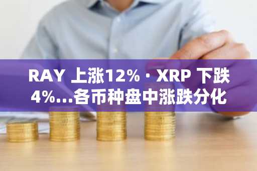 RAY 上涨12% · XRP 下跌4%…各币种盘中涨跌分化显著