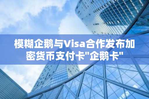 模糊企鹅与Visa合作发布加密货币支付卡"企鹅卡"