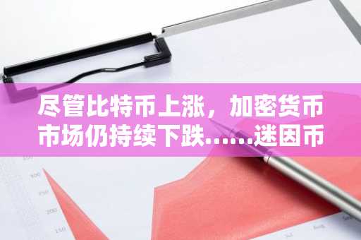 尽管比特币上涨，加密货币市场仍持续下跌……迷因币暴跌逾5%