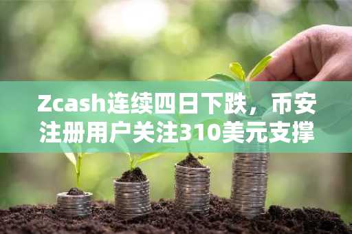Zcash连续四日下跌，币安注册用户关注310美元支撑位