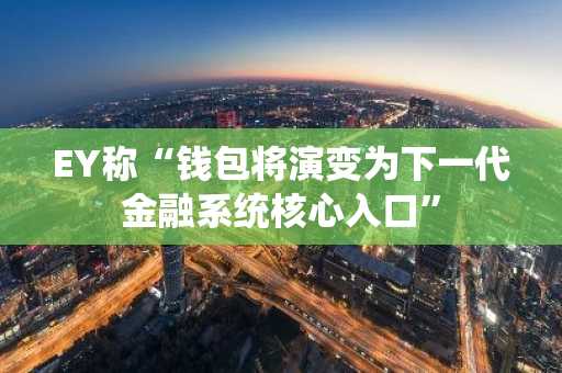 EY称“钱包将演变为下一代金融系统核心入口”