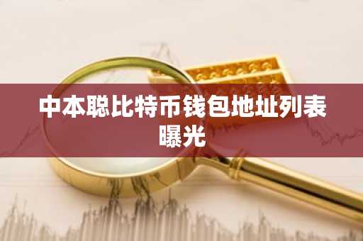 中本聪比特币钱包地址列表曝光