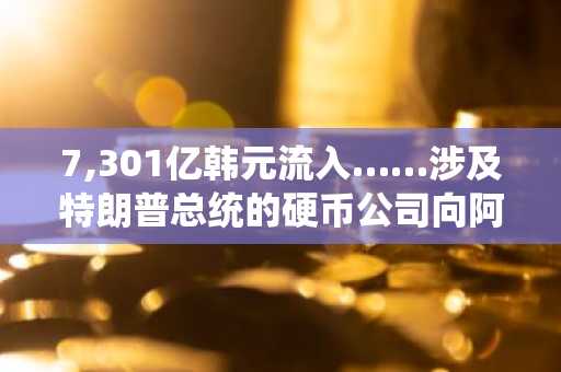 7,301亿韩元流入……涉及特朗普总统的硬币公司向阿联酋资金出让“49%股份”