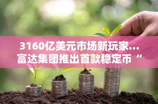 3160亿美元市场新玩家…富达集团推出首款稳定币“FIDD”