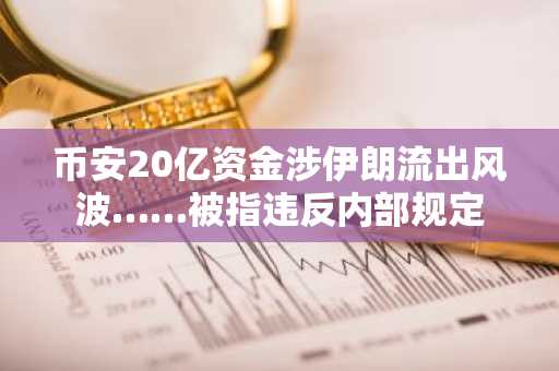 币安20亿资金涉伊朗流出风波……被指违反内部规定