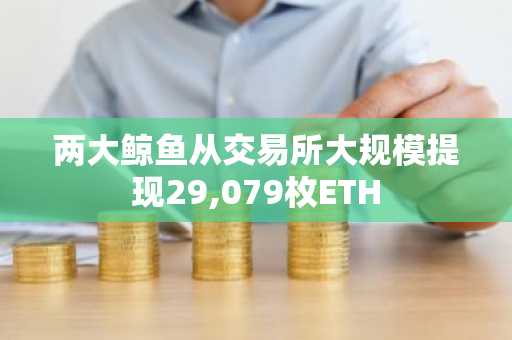 两大鲸鱼从交易所大规模提现29,079枚ETH