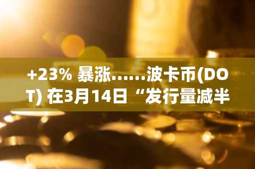  23% 暴涨……波卡币(DOT) 在3月14日“发行量减半”前是否已提前反应涨势？
