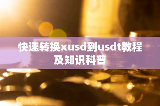 快速转换xusd到usdt教程及知识科普