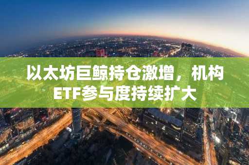 以太坊巨鲸持仓激增，机构ETF参与度持续扩大