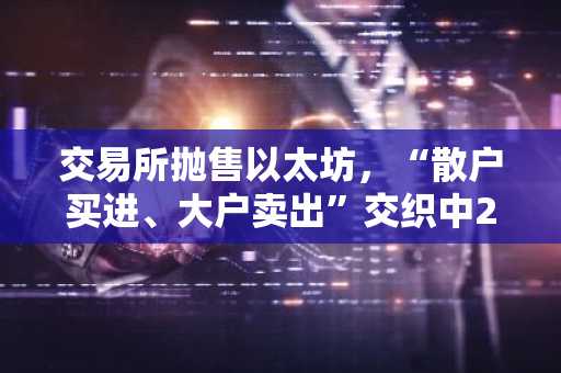 交易所抛售以太坊，“散户买进、大户卖出”交织中2000美元波动引发警觉
